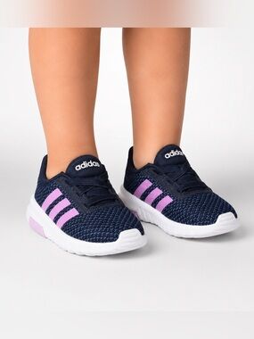 Adidas Racer TR 2.0 Toddler Sneakers Navy Pink White Size 4K FX7286